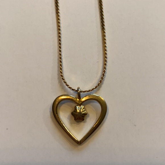 Heart Shaped Gold Charm Necklace - Picture 5 of 9